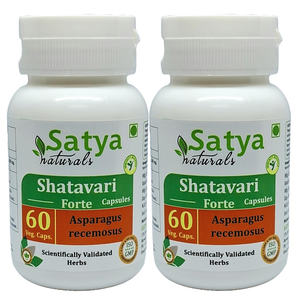 Generic Capsule Shatavari Forte (Asparagus racemosus) Capsules, Pack of 60 x 500 mg. Veg. Capsules (Set of 2)