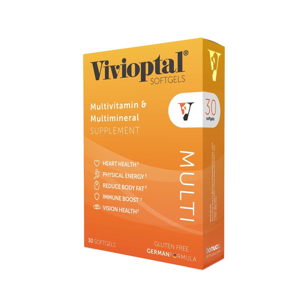 Vivioptal Multi, 30 Softgels, Multivitamin & Multimineral, Glutenfrei, deutsche Formel