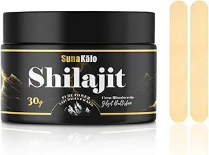 Pure Himalayan Organic Shilajit Resin - Gold Grade, 100% Shilajit Supplement mit 85+ Trace Minerals, Energie & Immununterstützung | Natürliche Quelle von Fulvic Säure +86% & Huminsäure +10%