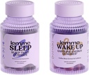 Lemme Sleep and Wake Up Bundle - Gommie per il riposo di una notte migliore & Wake Up Caffeine Gummies per l'energia - senza glutine, non OGM, 60 Conte Ogni