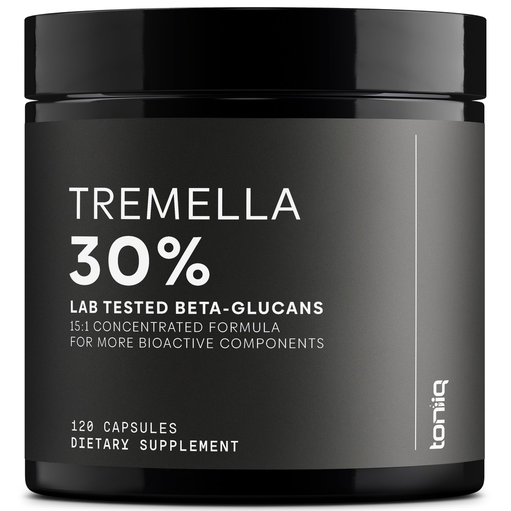 Tremella Mushroom Ultra High Potency 15:1 Extract with 30% Beta Glucans - Formula pura e concentrata - Laboratorio di terze parti testato per purezza e qualità - 120 capsule