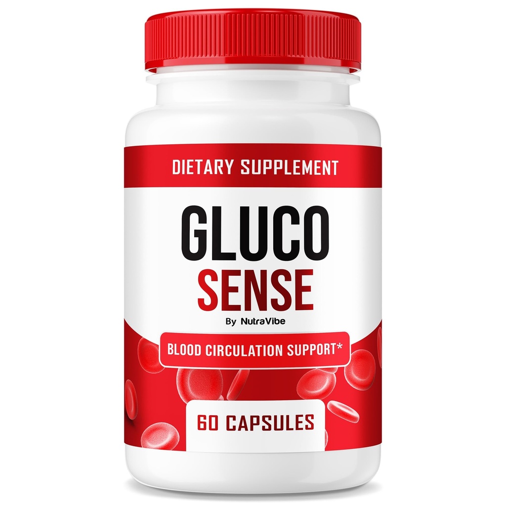 GlucoSense – Official Gluco Sense Formula with Clean, Premium Blend to Help Support Healthy Circulation, Natural Flow & Balanced Levels | Just 2 Easy-to-Swallow Pills Daily (60 Capsules)