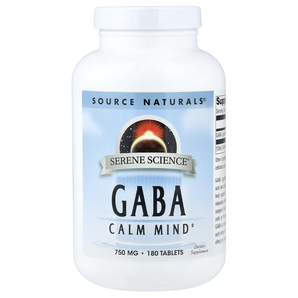 Fonte Naturals Serene Science GABA 750 mg Mente calma - 180 compresse