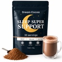 Magnesium Hot Cocoa – Melatonin-Free Natural Sleep Aid Hot Chocolate for Adults with Reishi Mushroom, L-Theanine & Zinc Glycinate – Relaxation & Restful Sleep Support Mushroom Coffee, 30 Servings