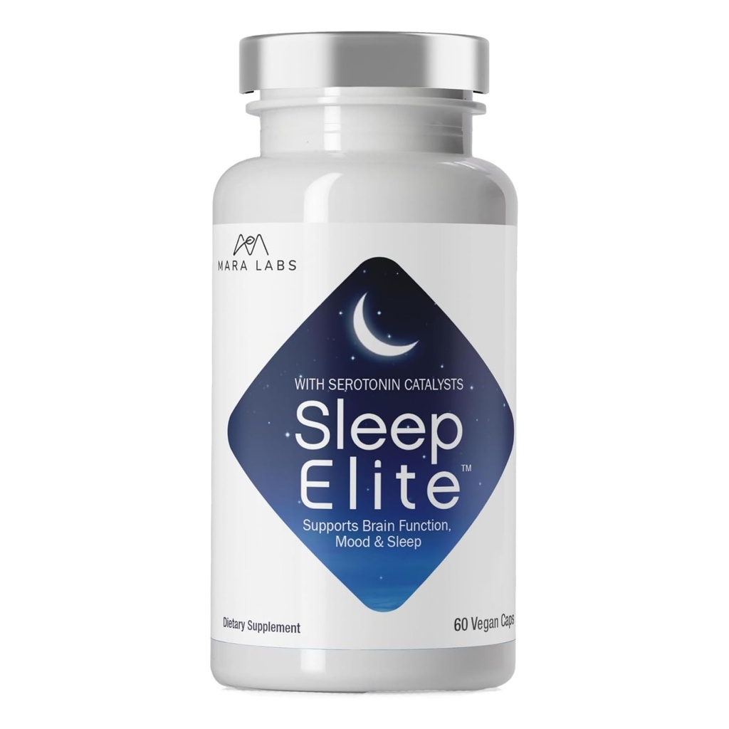 Mara Labs SleepElite | unterstützt Gehirnfunktion, Stimmung und Schlaf | mit Serotonin-Katalysatoren | 30 Servierungen
