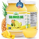 Wildcrafted Irish Sea Moss Gel | Made in USA | Rich in Vitamine & Minerals | Sea Moss Gel Raw | Nutritional Supplement | Ananas (16 oz)