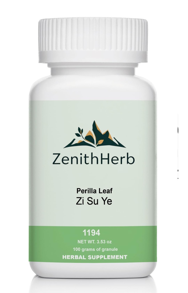 Zi Su Ye Granules, Perilla Leaf Herbal Supplement, Traditional Botanical Granule Powder, 100 g, 3.53 oz