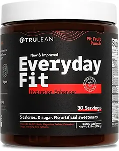 TRULEAN Everyday Fit Water Enhancer Zucchero Polvere elettrolitica gratuita Bere BCAA Blend Keto Amino Acid Supplemento Delicious Fruit Punch 30 Servings (Pack of 1)