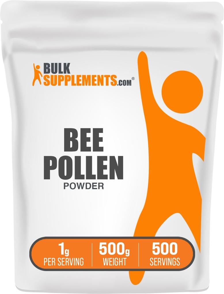 BulkSupplements.com Bienen Pollen Pulver - Superfood-Ergänzung, Bienen Pollen-Ergänzung, für Immununterstützung - Glutenfrei, 1g pro Servierung, 500g (1.1 lbs) (Pack von 1)