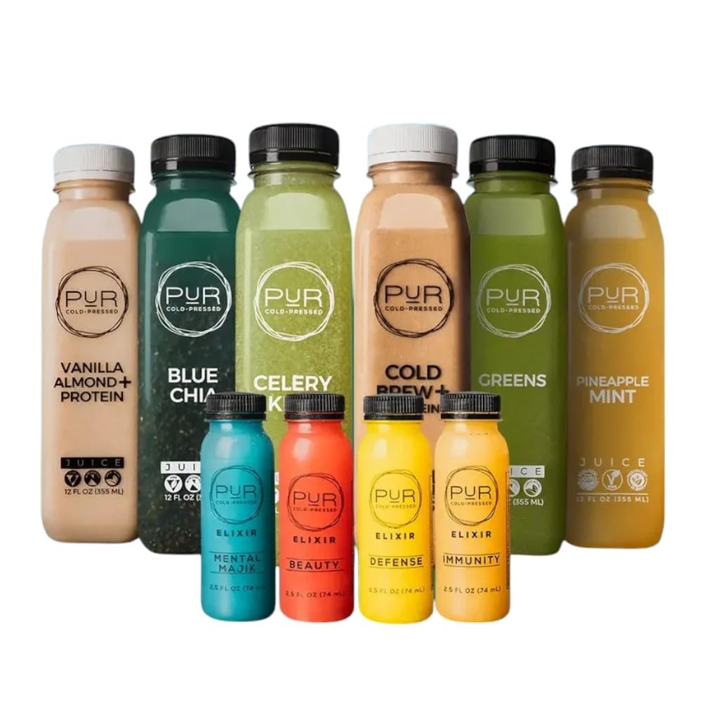 PUR Cold Pressed Harmony Cold Pressed Juice Cleanse 5 day with juice shots