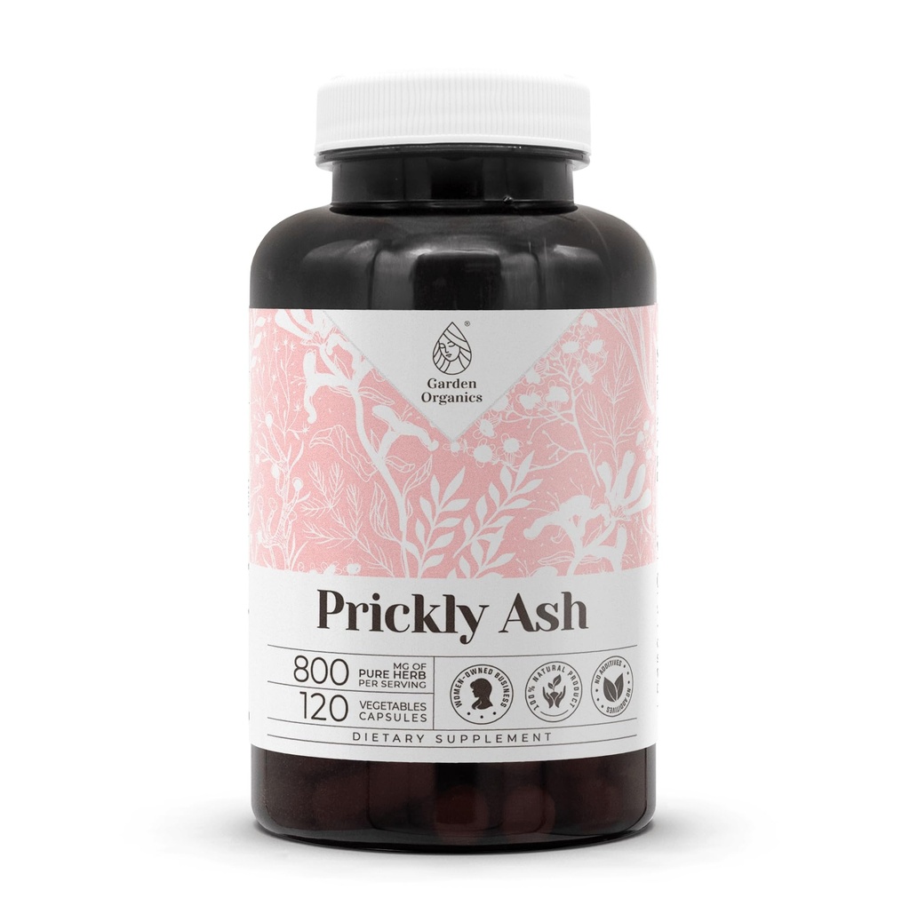Prickly Ash 120 Capsules | High-Potency Herbal Dietary Supplements | Made with Vegetable Capsules and Prickly Ash (Zanthoxylum Clava-herculis) Dried Bark (120 Count)