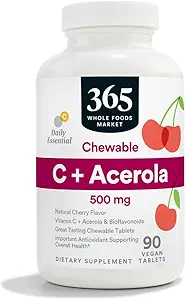 365 by Whole Foods Market, Vitamina C Plus Acerola C 500Mg, 90 compresse (Pacchetto di 2)