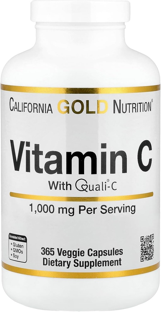 Lake Avenue Vitamin C Supplemento Nutrizione - Con Quali-C acido ascorbico - Supporto immunitario - promuove la risposta immunitaria sana - Vegan Friendly - Gluten Free, Non-GMO - 1.000 mg - 365 Veggie