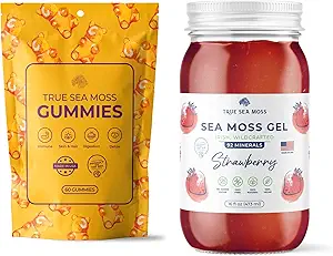 TrueSeaMoss Sea Moss Gummis Pouch & Strawberry Sea Moss Gel
