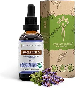 Bugleweed USDA Organic | Alkohol-FREE Extrakt, hochkarätige Kräutertropfen, Atmungssystem | Hergestellt aus 100% zertifizierten organischen Bugleweed (Ze Lan, Lycopus Virginicus) Getrocknete Kräuter 2 oz