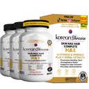 Korean Skincare, Skin Nail Hair Complete, Biotin with Folate, Magnesium, Vitamins, 60 Capsules (3)