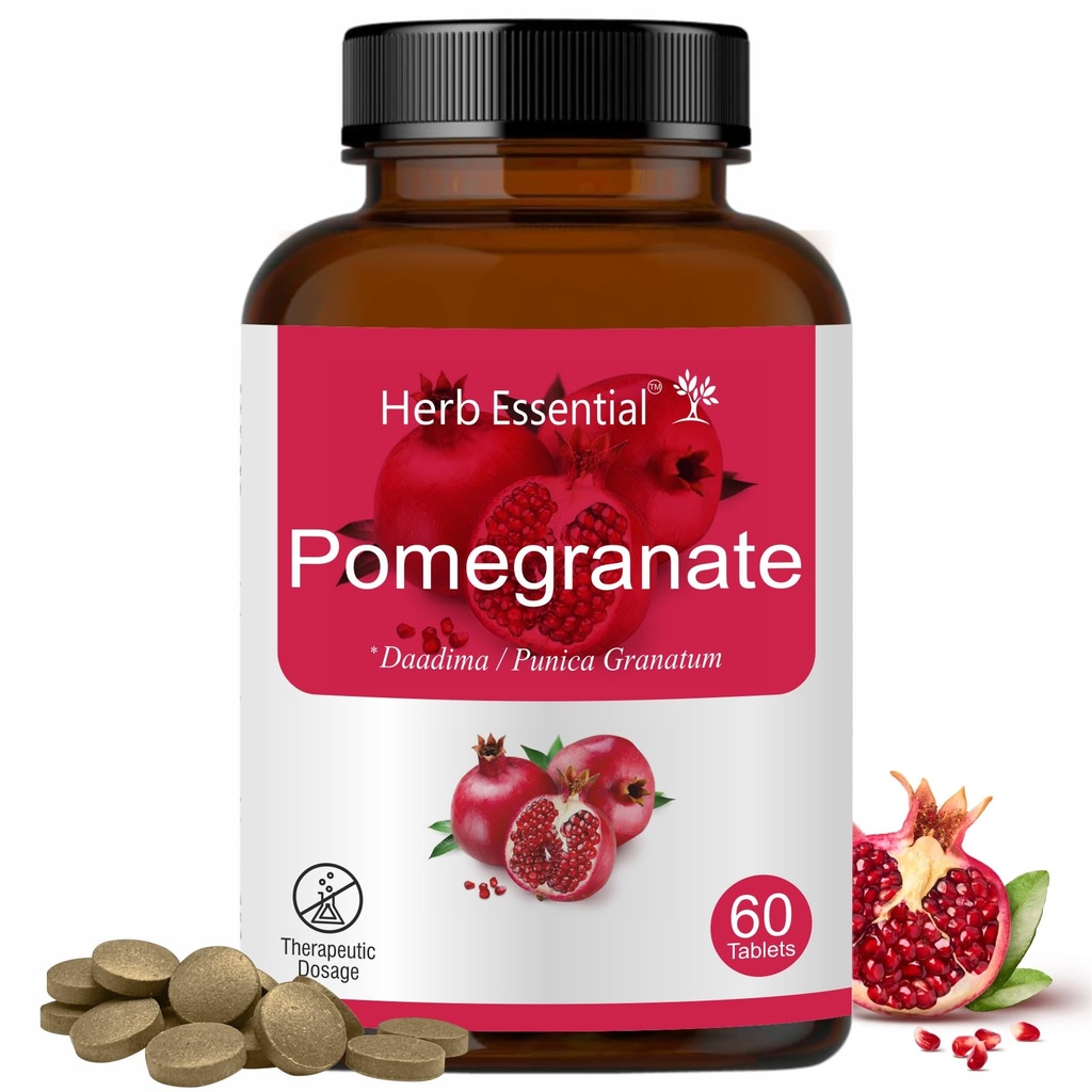 Herb Essential Pomegranate Tablets – 500mg, 60 Count, Herbal Supplement