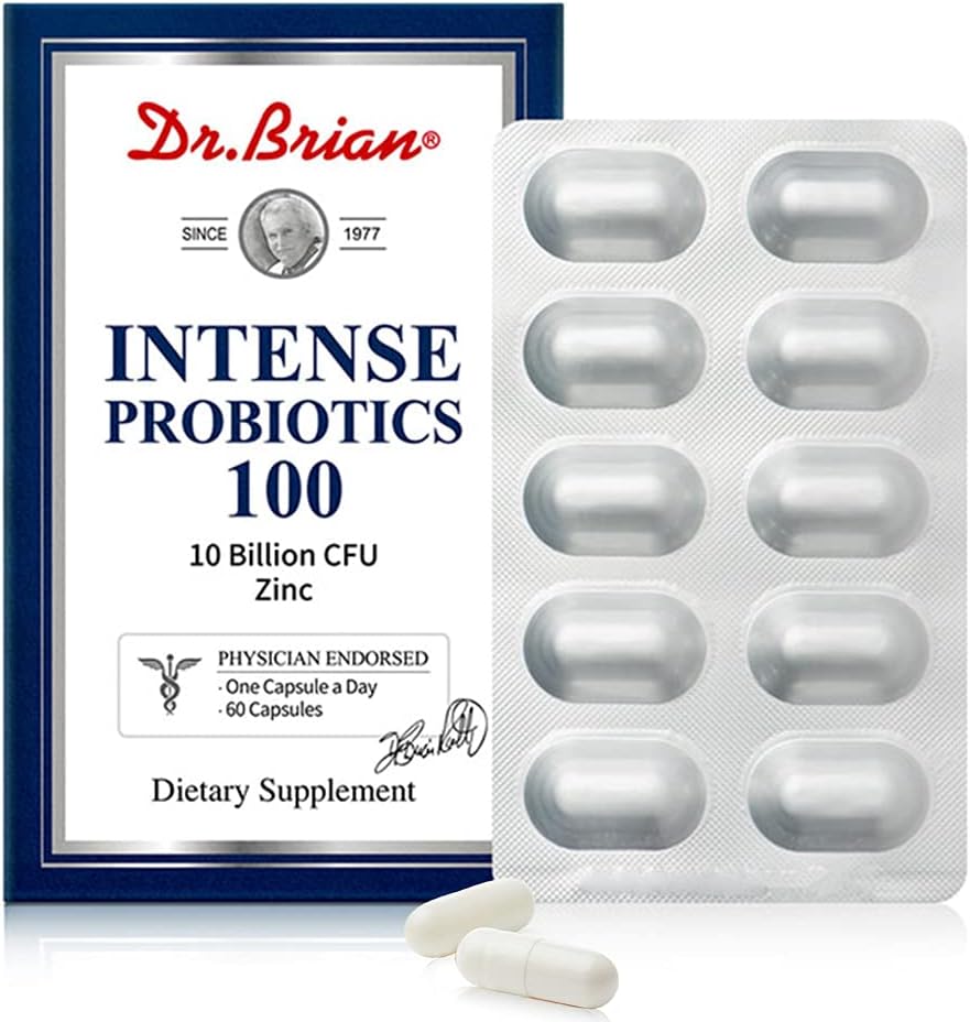 Dr Brian Probiotiques 10 milliards d'uf cfu Probiotiques pour femmes Hommes Adultes Soulagement de la constipation Système d'immunité intestinale pour la santé