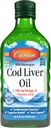 Carlson - Cod Liver Oil 1100 mg Omega-3s Plus Vitamine A & D3 - Wild Caught EPA DHA Omega 3 Supplemento - Norvegese Artico, Sostenibilmente Fonte Nordic Fish Oil Liquid, Unflavored, 250 mL (8.4 Fl Oz)