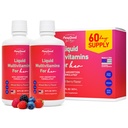 PureGood Liquid Multivitamin for Women | 70+ Nutrients, High Absorption | B12, Folate, Biotin, Omega 3 6 7 9 | Energy, Mood and Immune Support | Vegan, Non-GMO, Sugar Free | Mixed Berry | 60 Fl Oz