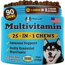 Natural Dog Company 25-in-1 Multivitaminici per cani – Vitamine di Cane Morbide Giornaliere con Antiossidanti, Zinco & Acido Folico – Supporta giunti, Pelle & Cappotto, Immune & Heart Health – Tutte le età, Tutte le razze