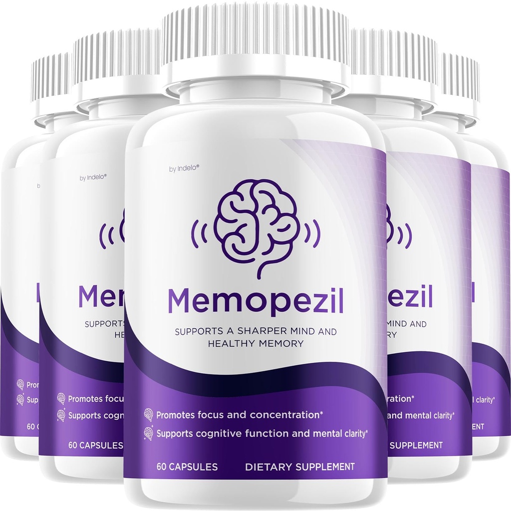 (5 Pack) Memopezil – Advanced Supplement Formula for Brain Health Support (300 Capsules)