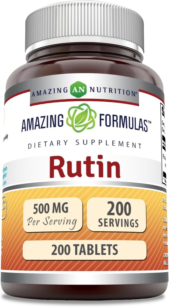 Erstaunliche Formeln Rutin 500mg 200 Tabletten Ergänzung | Non-GMO | Gluten Free | Made in USA