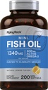 Piping Rock Mini Fish Oil 1340mg | 200 Softgels | Omega-3 Ergänzung für Männer & Frauen | Zitronen Geschmack | Non-GMO und Gluten kostenlos