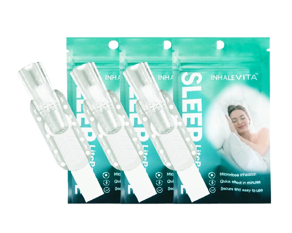 Melatonin Trial Size :5 Min. Drowsiness Fast Acting Inhaled Sleep Aid | 3 Pairs Low Dose (0.3mg) | Stylish & Portable | Cozy Sleep & Wake