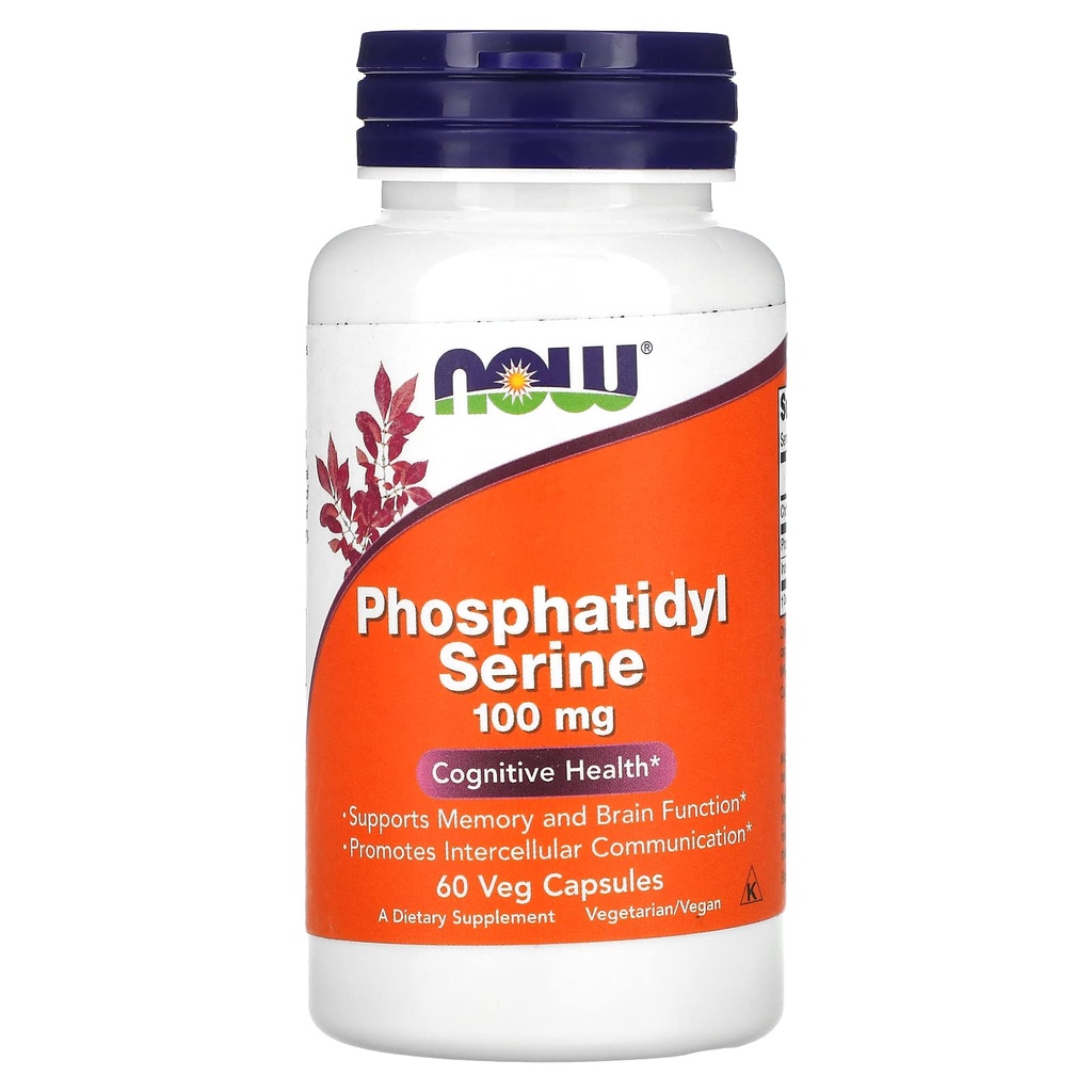 JETZT Nahrungsergänzungsmittel, Phosphatidyl Serine 100 mg mit Phospholipid-Verbindung abgeleitet von Soy Lecithin, 60 Veg Capsules