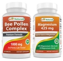 Best Naturals Bee Pollen Complex 1000 mg & Magnesium Glycinate 425 mg