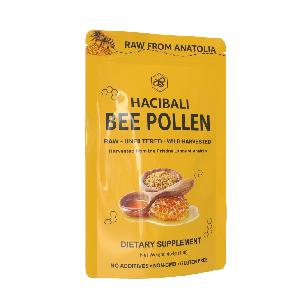Organic Bee Pollen Granules – 1 lb (454g) – Raw & Natural – EU & USDA Organic Certified – Halal, Kosher, GMP, ISO 22000 – Premium Anatolian Bee Pollen Superfood