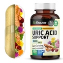 BIO KRAUTER Uric Acid Support Capsules 1200 mg Blend - 100 Count - Kidney Supplement w/Tart Cherry 10:1 Extrakt - Milchdistel und Kurkumaextrakt - Vegan