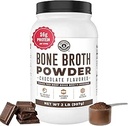 Knochen Broth Protein Pulver, Schokolade, Gras Fed 2lbs, 42 dient 16g Protein, 13g Collagen. Low Carb, 2 net Carb, Dairy Free, Keto Friendly Bone Broth Protein Supplement mit Collagen Arten I & III