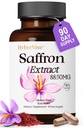 Saffron Ergänzungen 88.5MG | 90 Vegan Kapseln, Happy Saffron Extract für Mood Energy Eye Focus Unterstützung für Frauen & Männer, 100% reine Zutaten, Made in USA, Non-GMO & Gluten-Free