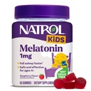 Natrol Kids Melatonin Gummies 1mg, Melatonina per il sonno riposante, 60 Gummie per il sonno aromatizzate al lampone, alimentazione di 60 giorni