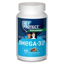 Pet Protect M/L Dog Omega-3 Supplement, proprietäre freie Form Blend, unterstützt eine normale Entzündungsreaktion, Snip-Tip Kapseln (60 Count)