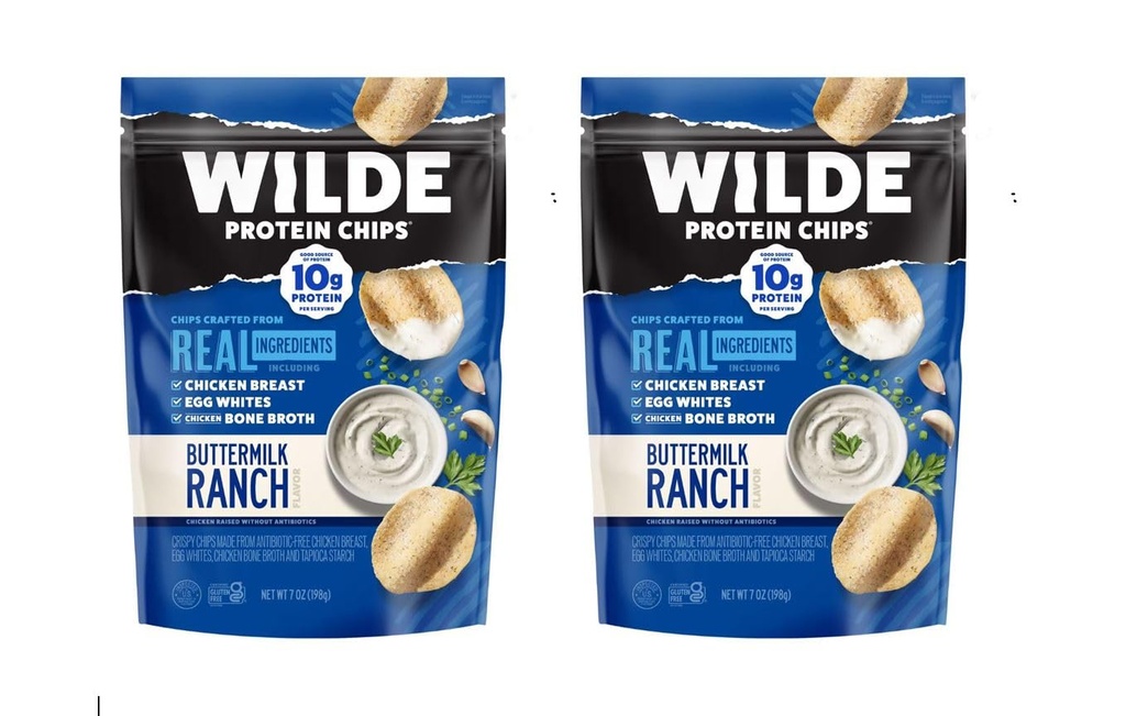 Wilde Protein Chips Ranch, 7 oz., resealable bag (2 pack)
