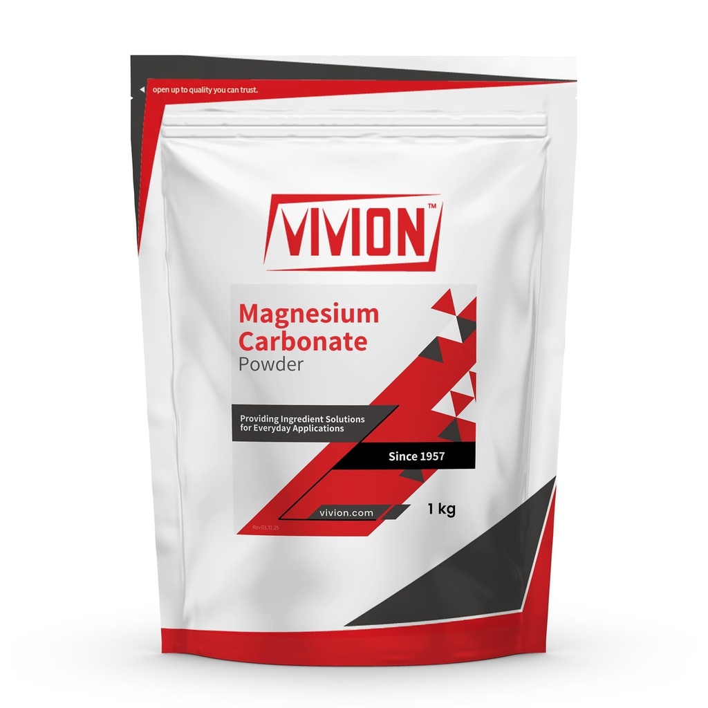 Magnesium Carbonate Light Powder USP - 1 kg (2.2 lb) - Hydromagnesite Mag Powder Tablet and Capsule Diluent Carrier Excipient
