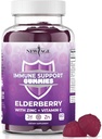 NOUVEAUX Gommies de soutien du système Immune d'ÂGE - Gummées de mûrier noir de Sambucus avec vitamine C et zinc (Gummée de soutien immunitaire 60)