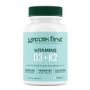 Greens First Vitamins D3+K2 - Support for Heart, Bone, Vascular and Immune Health - Made with Vitamin D3 & Vitamin K2-60 Vegetable Capsules