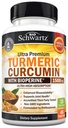Kurkuma Curcumin mit schwarzem Pfeffer Extrakt 1500mg - Hohe Absorption Ultra Potent Kurkuma Ergänzung mit 95% Curcuminoide und BioPerine - Non GMO Tumeric Capsules for Joint Support - 45 Kapseln