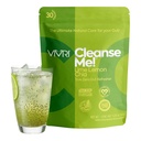 VIVRI CleanseMe! | Refreshing Drink for Natural Detox & Optimal Digestion | Made with Fiber, Natural Extracts and Prebiotics | 30 Servings | Lime Lemon