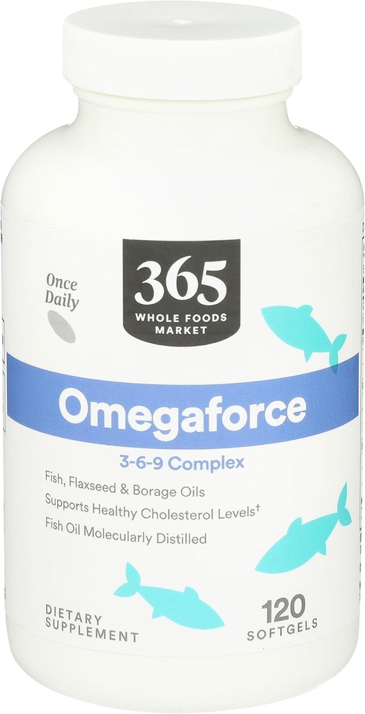 365 von Whole Foods Market, Omegaforce 3 6 9 Complex, 120 Softgels