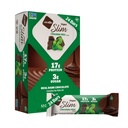 Mine de chocolat noir mince Nugo, 18g Protéines végétales, 3g de sucre, 6g de fibre, faible carbure net, Keto amical, sans gluten, 24 Compte