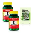 Spring Valley Vitamine E Heart Health Dietary Supplement Softgels, 180 mg (400 UI), 200 Compte, 2-Pack + Guide exclusif VitaMax Vitamine (3 articles)