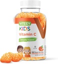 Viteey Kids Vitamin C Gummis - Immununterstützung für Kinder, Kleinkinder, & Teens - Vegan, Gelatin kostenlos, Glutenfrei, GMO Free - Tasty Chewable Orange Flavored Immunität Gummy
