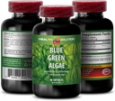 Blue Green Algae Superfood - Blue Green Algae - Blue Green Algae per l'immunità - Klamath Shores Blue Green Algae, Supplemento di digestione, Integratore di supporto immunitario, Polvere di alghe verdi blu, 1b 60 Caps