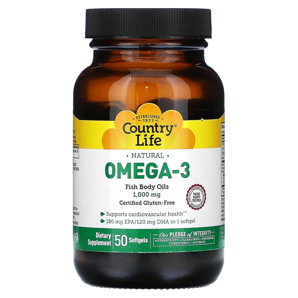 Omega-3 1000mg Fischöl Land Leben 50 Softgel