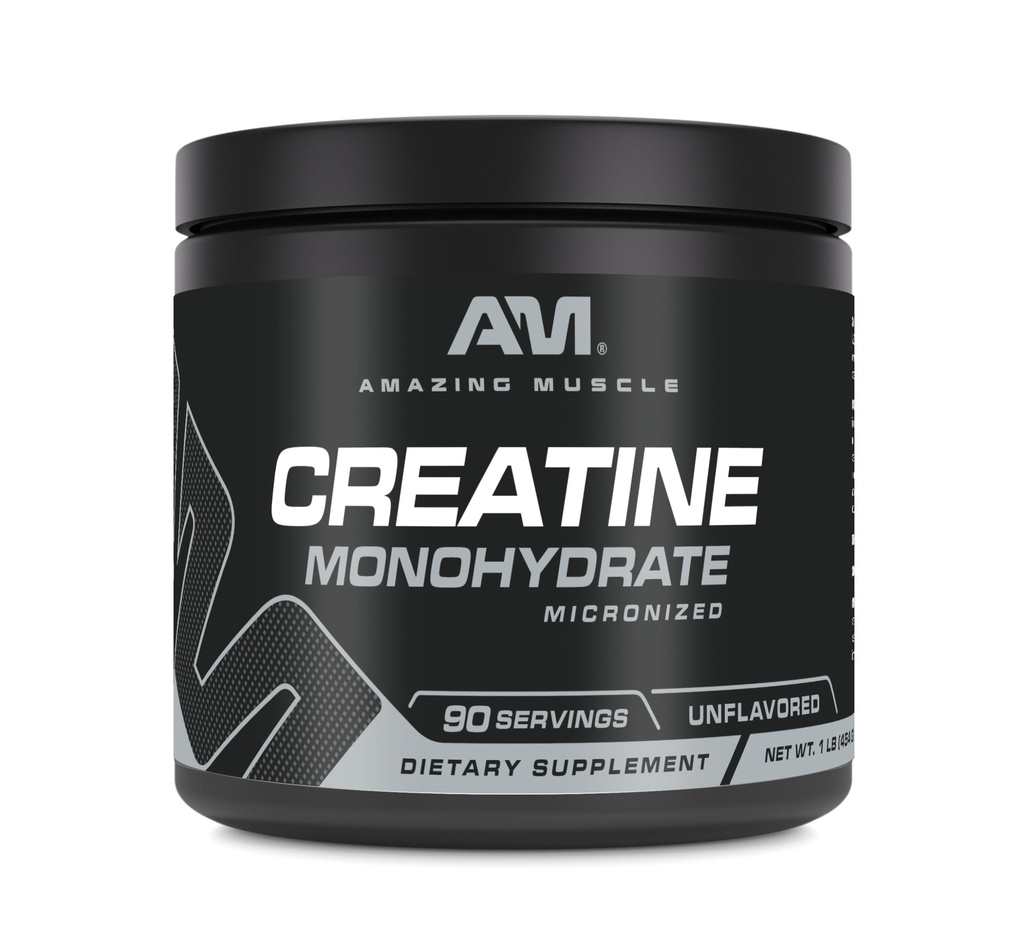 Erstaunliche Muskel Micronized Creatine Monohydrate | 90 Servierungen | 5000 Mg pro Servieren | 1 Lb (454 Gramm) | Ideal Pre & Post Workout Supplement | Unflavored (1 Pack, 1 Lb | Unflavored)